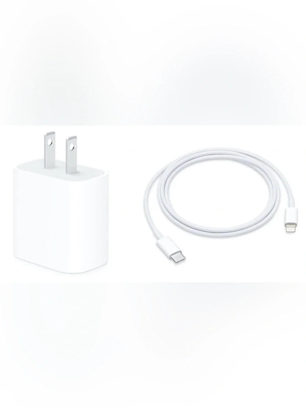 Apple USB-C 20W Power Adapter + USB-C to Lightning Cable - White